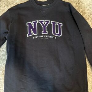NYU college sweatshirt